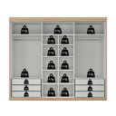 Ver imagem 5 de Guarda-Roupa Portas de Correr Spazio Yescasa Marrom/Capuccino/Terracota
