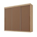 Ver imagem 2 de Guarda-Roupa Portas de Correr Spazio Yescasa Marrom/Capuccino/Terracota