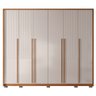 Guarda Roupa Casal 6 Portas 6 Gavetas 265cm Quintus Freijó/off White - Caemmun - 6