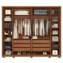 Ver imagem 7 de Guarda Roupa Casal 6 Portas 6 Gavetas 265cm Quintus Freijó/off White - Caemmun