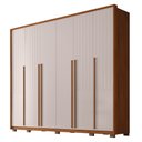 Ver imagem 1 de Guarda Roupa Casal 6 Portas 6 Gavetas 265cm Quintus Freijó/off White - Caemmun