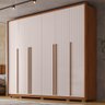 Guarda Roupa Casal 6 Portas 6 Gavetas 265cm Quintus Freijó/off White - Caemmun - 2