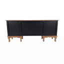 Ver imagem 1 de Mesa Escrivaninha 10 Gavetas Clássica Pés Luiz Xv Sala Quarto Ecomem Preto - Imbuia