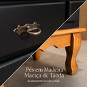 Ver imagem 5 de Mesa Escrivaninha 10 Gavetas Clássica Pés Luiz Xv Sala Quarto Ecomem Preto - Imbuia