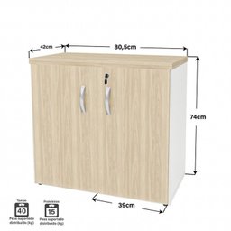Conjunto Armário Baixo Balcão Atendimento Recepção - 9
