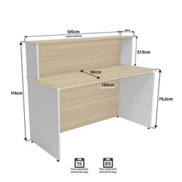 Conjunto Armário Baixo Balcão Atendimento Recepção - 8