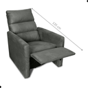 Ver imagem 3 de Poltrona Reclinável do Papai Taty Suede Chumbo