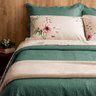 Jogo de Cama Colcha King Fiore Verde Microfibra 3 Peças - Camesa - 4