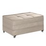 Puff Cama Solteiro Dobravel com Rodízios Lindecor Cor Creme - 1