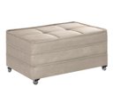 Ver imagem 1 de Puff Cama Solteiro Dobravel com Rodízios Lindecor Cor Creme