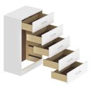Ver imagem 4 de Cômoda para Quarto com 5 Gavetas Aruba Branco