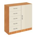 Ver imagem 2 de Cômoda para Quarto 1 Porta 5 Gavetas Miami