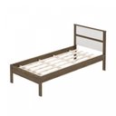Ver imagem 4 de Conjunto Cama Solteiro com 1 Mesa de Cabeceira Marrom/Nogal/Branco