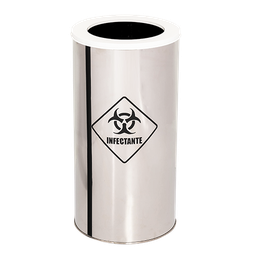 Lixeira Coleta Seletiva Aro 50l de Aço Inox: Branco - 5
