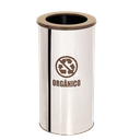 Ver imagem 7 de Lixeira Coleta Seletiva Aro 50l de Aço Inox: Branco