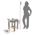 Ver imagem 6 de Conjunto Cama Solteiro com 1 Mesa de Cabeceira Marrom/Amêndoa/Branco