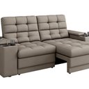 Ver imagem 5 de Sofá Retrátil e Reclinável 205cm 3 Lugares com USB e Porta Copo Kansas