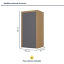 Ver imagem 3 de Armário Aéreo 40cm 1 Porta Condessa Cinza/Carvalho/Titânio