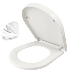 Tampa de Vaso Soft Close Assento Sanitario Fechamento Suave Banheiro Fecha Devagar Lavabo Seguro Hig - 1