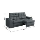 Ver imagem 3 de Sofá Retrátil e Reclinável 205cm 3 Lugares com USB e Porta Copo Kansas