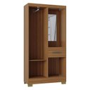 Ver imagem 3 de Guarda Roupa Solteiro Atlas Capelinha 3 Portas Cinamom- Poquema