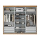 Ver imagem 6 de Guarda-Roupa Portas de Correr Spazio Yescasa Off White/Cinamomo