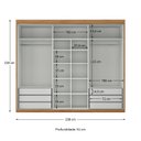 Ver imagem 3 de Guarda-Roupa Portas de Correr Spazio Yescasa Off White/Cinamomo