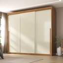 Ver imagem 1 de Guarda-Roupa Portas de Correr Spazio Yescasa Off White/Cinamomo