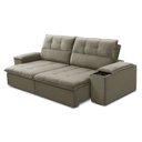 Ver imagem 4 de Sofá Retrátil e Reclinável França 210 Cm com Porta Copos e Objetos