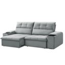 Ver imagem 2 de Sofá Retrátil e Reclinável França 210 Cm com Porta Copos e Objetos