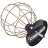 Lustre Teto Plafon + Lâmpada Led Industrial Aramado Globo Cobre Rose Gold Retrô Luminária Preto - 5