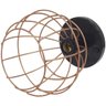 Lustre Teto Plafon + Lâmpada Led Industrial Aramado Globo Cobre Rose Gold Retrô Luminária Preto - 3