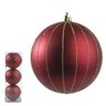 Cj 3 Bolas de Natal Pvc Vermelho 10cm - 3