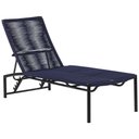 Ver imagem 5 de 2 Espreguiçadeira Corda Náutica Alumínio com Regulagem Trama Azul