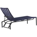 Ver imagem 2 de 2 Espreguiçadeira Corda Náutica Alumínio com Regulagem Trama Azul