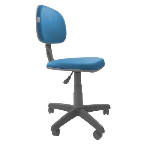 Cadeira Secretaria Giratoria Bolt BC - Couro Sintetico Corano - Azul Claro