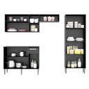 Ver imagem 5 de Cozinha Compacta com Armário e Balcão Pequim Up Multimóveis V2999 Preta