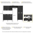 Ver imagem 3 de Cozinha Compacta com Armário e Balcão Pequim Up Multimóveis V2999 Preta