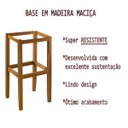 Ver mais imagens de Banqueta Ônix Resistente até 120kg – Madeira Eucalipto e Tecido Linho Preto