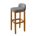 Ver imagem 6 de Banqueta Ônix Resistente até 120kg – Madeira Eucalipto e Tecido Linho Preto