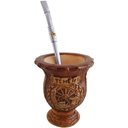 Ver imagem 6 de Bomba para Tererê Chimarrão 23cm Lisa Bojo Mola com Rosca e Anel de Pingente Cavalo