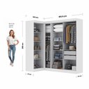 Ver imagem 3 de Guarda-Roupa de Canto Modulado 7 Portas Paris Branco