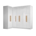 Ver imagem 2 de Guarda-Roupa de Canto Modulado 7 Portas Paris Branco
