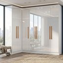 Ver imagem 1 de Guarda-Roupa de Canto Modulado 7 Portas Paris Branco