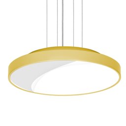 Lustre Pendente Redondo 7652 Para 3 Lâmpadas E27 Cor Amarela - 1