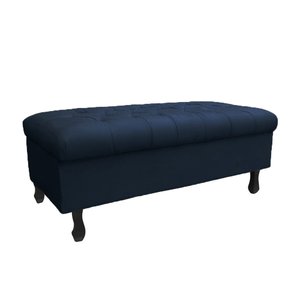 Recamier Bau Bia 80cm Suede Azul Royal - Dominic Decor