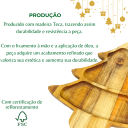 Petisqueira Árvore de Natal para Frios Aperitivos Mesa Posta - 4