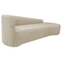 Ver imagem 4 de Recamier Curvo Orgânico 180cm 3 Lugares Lado Direito para Sala de Estar em Linho Paris