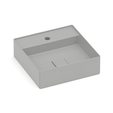 Cuba de Apoio 40cm x 40cm com Mesa T9 Terra Roca Cinza/Stone