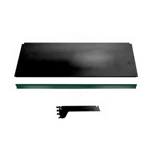 Bandeja Prateleira Ponta 30x73 Gôndolas New Plus Preto Porta Etiqueta Verde Sa Gôndolas